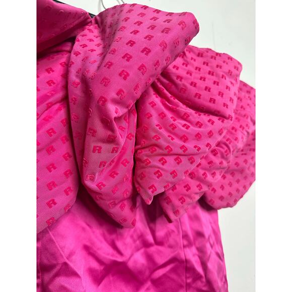 ROTATE Birger Christensen Pink Satin Strapless Side Zipper Mini Dress size US 4 - Picture 13 of 16